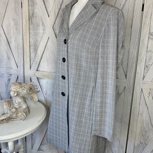 🌺Cinzia Rocco Career Plaid Gray Coat